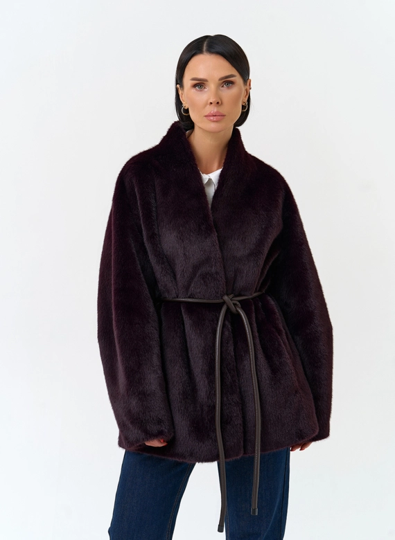 Женская шуба из эко меха фото