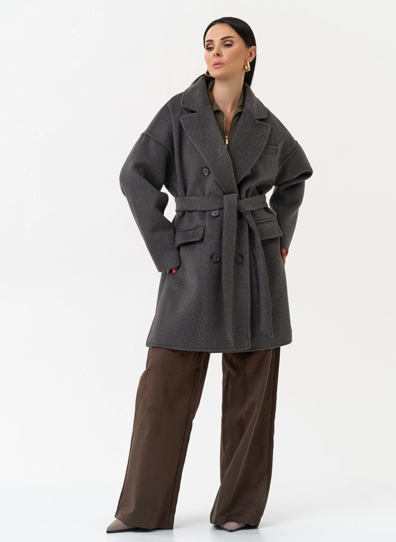 Двубортное женское пальто