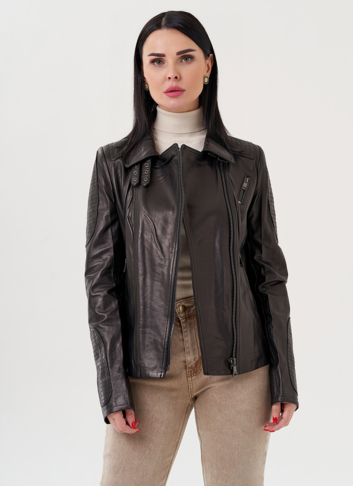 Женская кожаная куртка