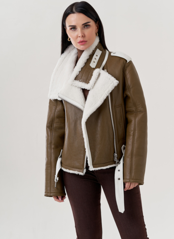 Женская дубленка пилот 