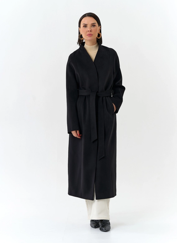 Женское пальто с поясом