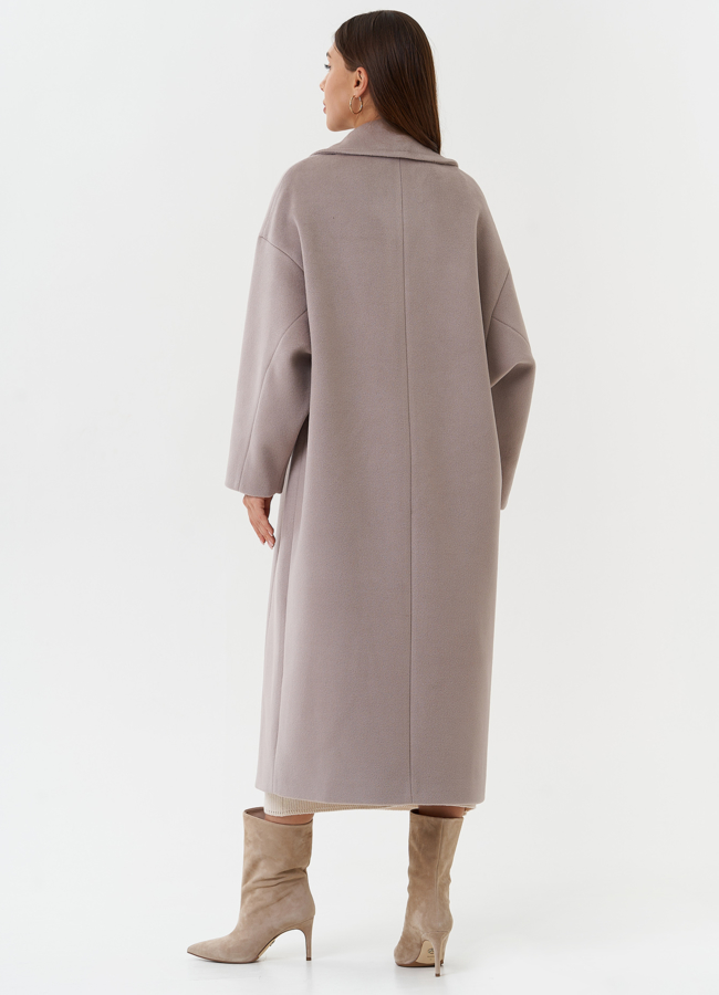 Женское двубортное пальто модель № 28102 универмаг малина