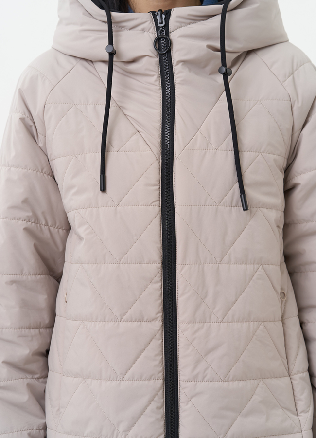 Женская удлиненная куртка с капюшоном модель № 30012 универмаг малина