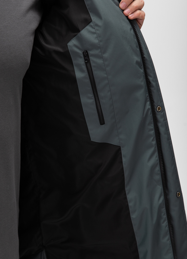 Мужской пуховик с капюшоном  модель № 27993 универмаг малина