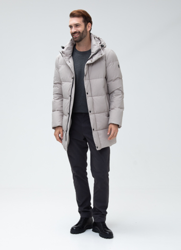 Мужской пуховик с капюшоном 