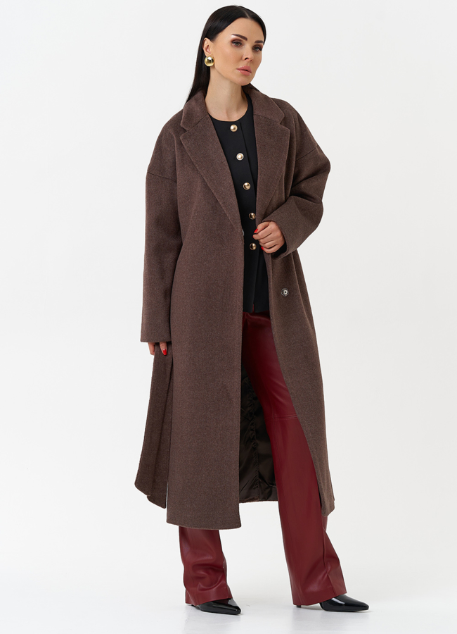 Женское пальто с английским воротником модель № 30198 универмаг малина