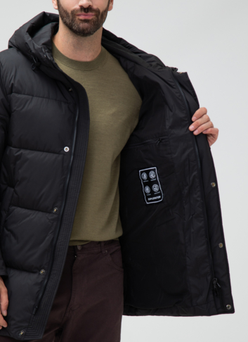 Мужской пуховик с капюшоном 