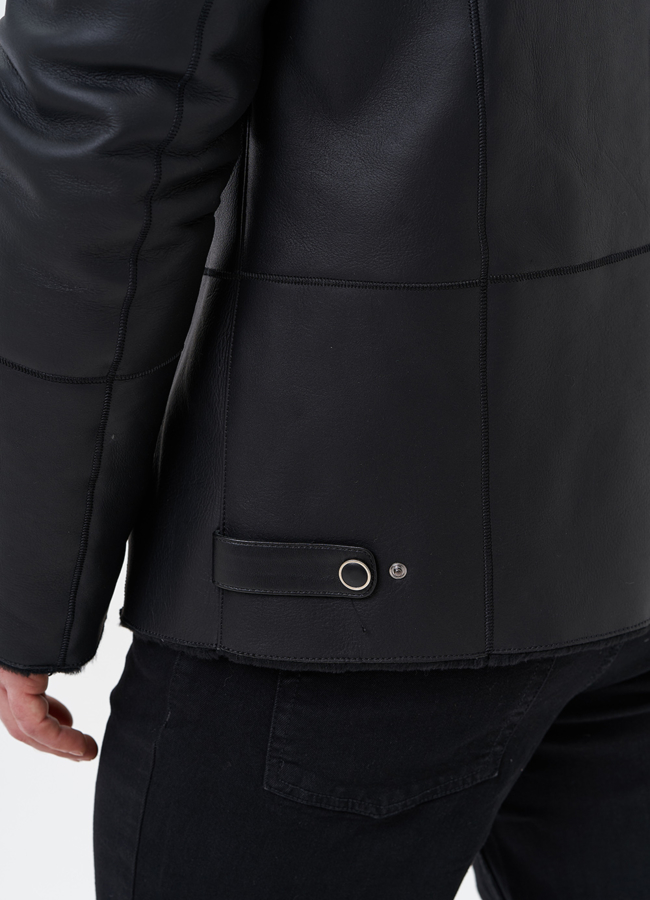 Мужская дубленка  модель № 29052 универмаг малина