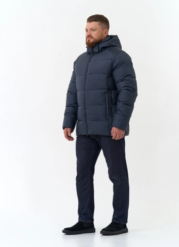 Мужской пуховик с капюшоном  фото